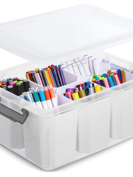Other - 17 QT Plastic Storage Bins Clear Storage Box with Lids Multipurpose Stackable St